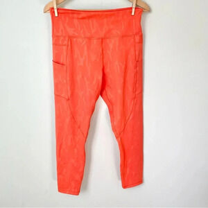 Zyia Active Orange Metalic  Cropped Leggings